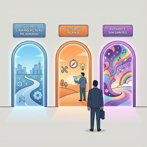 El ejercicio de los 3 futuros: la línea recta, la bifurcación valiente y sin límites
